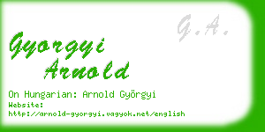 gyorgyi arnold business card